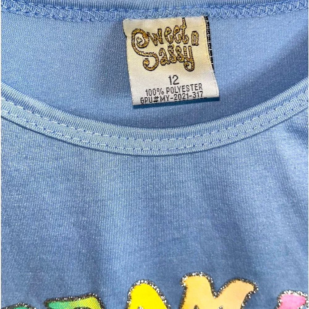 Sweet and sassy girls, colorful nightgown size 12